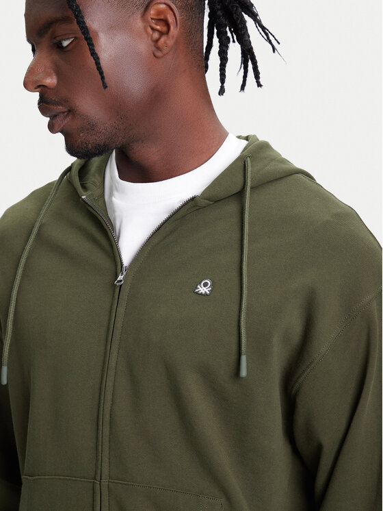 United Colors Of Benetton United Colors Of Benetton Sweatshirt 342ZU500P Grün Regular Fit
