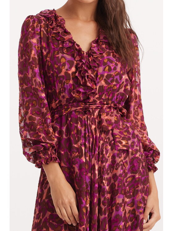 Castellani Castellani Sukienka codzienna Ida Fioletowy Regular Fit