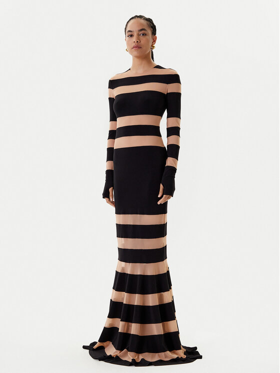 NORMA KAMALI NORMA KAMALI Официална рокля KK3243PM808239 Черен Slim Fit