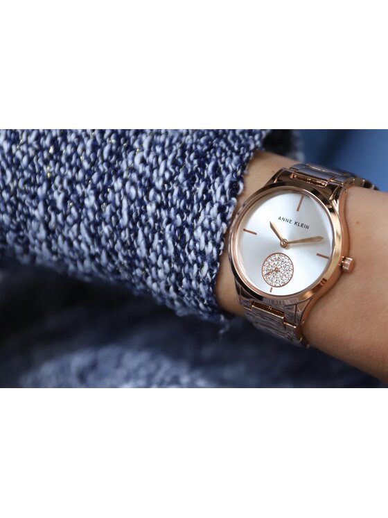 Anne Klein Anne Klein Zegarek AK-3416SVRG Różowe złoto