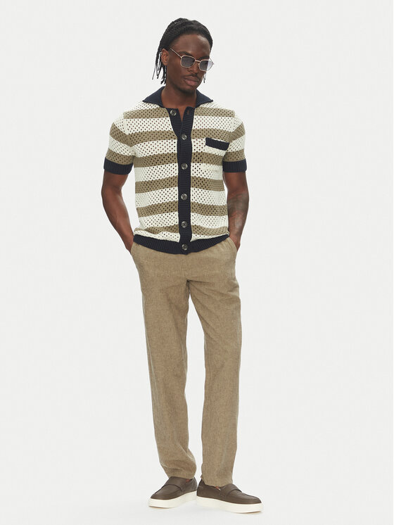 Lindbergh Lindbergh Kardigan 30-804112 Bež Relaxed Fit