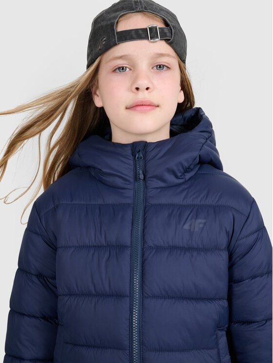 4F 4F Giubbotto piumino 4FJRAW25TDJAU0804-31S Blu scuro Regular Fit