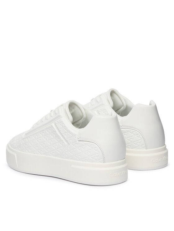 Calvin Klein Calvin Klein Laisvalaikio batai Beasket Cup Oxf Lup Hf Aop Lth HM0HM02132 Balta