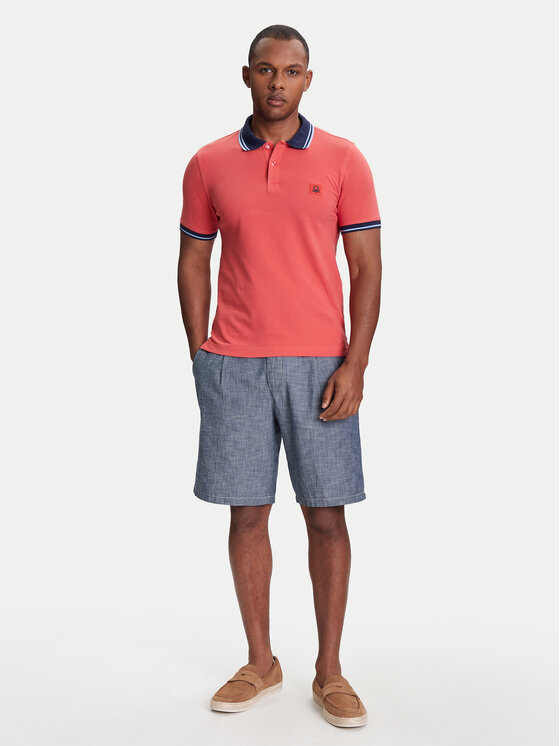 United Colors Of Benetton United Colors Of Benetton Polo 3F9HU302E Bordowy Regular Fit