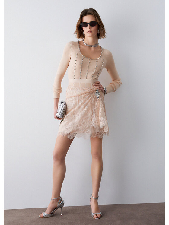 Liu Jo Liu Jo Minigonna PA6056J4961X0753 Bianco Regular Fit