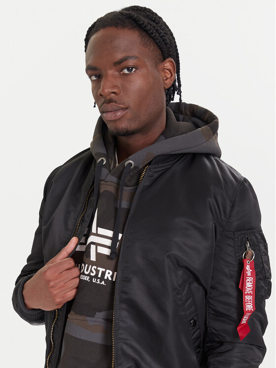 Alpha Industries Alpha Industries Bunda bomber Ma-1 Vf 59 Long 168100 Černá Slim Fit