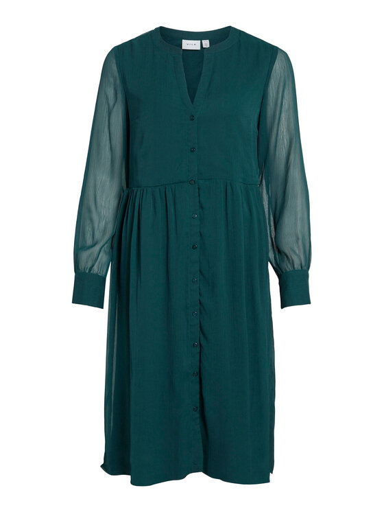 Vila Vila Vestito da giorno Falia 14084475 Verde Regular Fit