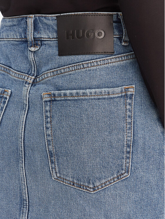 HUGO HUGO Fustă de blugi Gilvie 50553182 Albastru Regular Fit