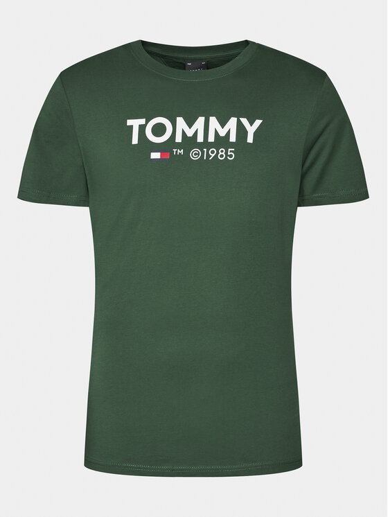 Tommy Jeans Tommy Jeans T-Shirt Essential DM0DM18264 Grün Slim Fit