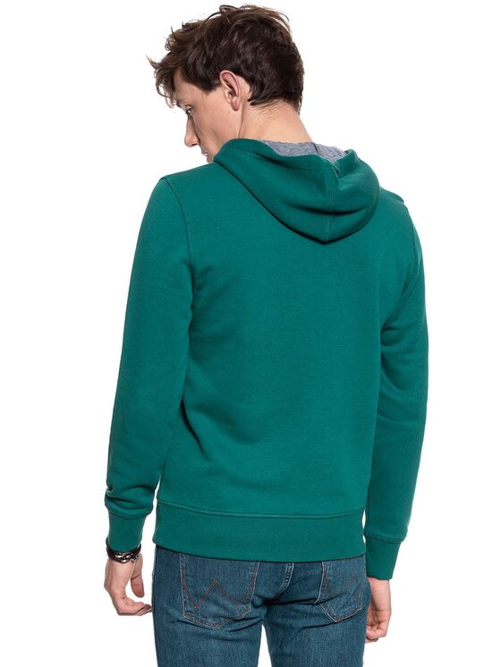 Mustang Mustang Felpa PRINTED HOODIE Verde Regular Fit