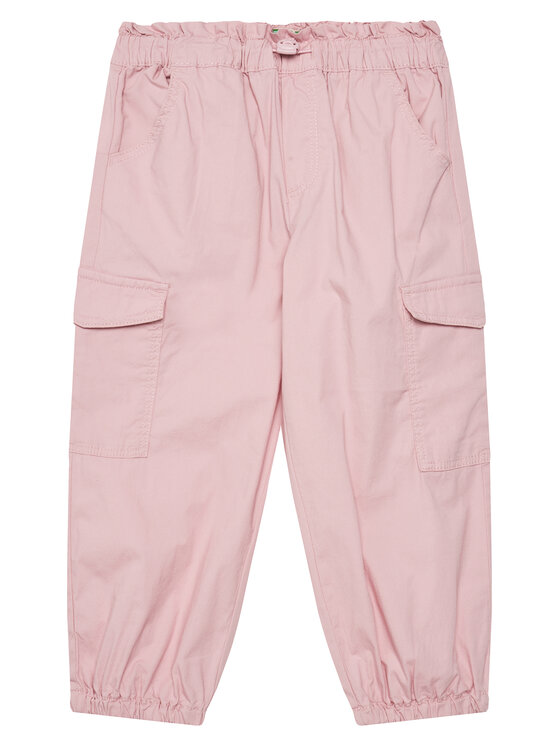 United Colors Of Benetton Spodnie materiałowe 4L2VGF028 Różowy Relaxed Fit