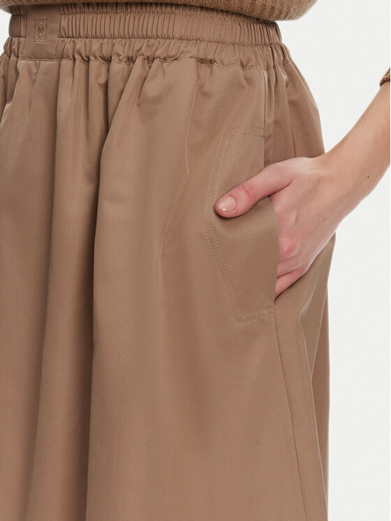 Marella Marella Trapecijos formos sijonas Cairo 2523106074 Smėlio Regular Fit