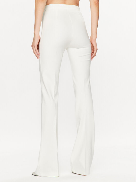 PINKO Pinko Hlače iz tkanine 100054 A15M Bela Wide Leg