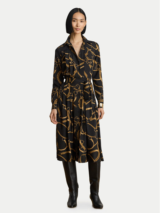 LAUREN RALPH LAUREN Rochie tip cămașă 200P13730001 Negru A-Line Fit
