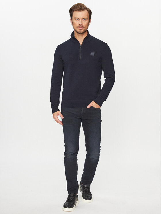 BOSS Boss Maglione Kanobix 50494387 Blu scuro Regular Fit