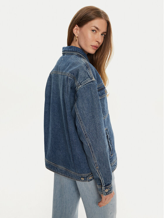 Guess Guess Τζιν μπουφάν W4YN21 D5B65 Μπλε Classic Fit