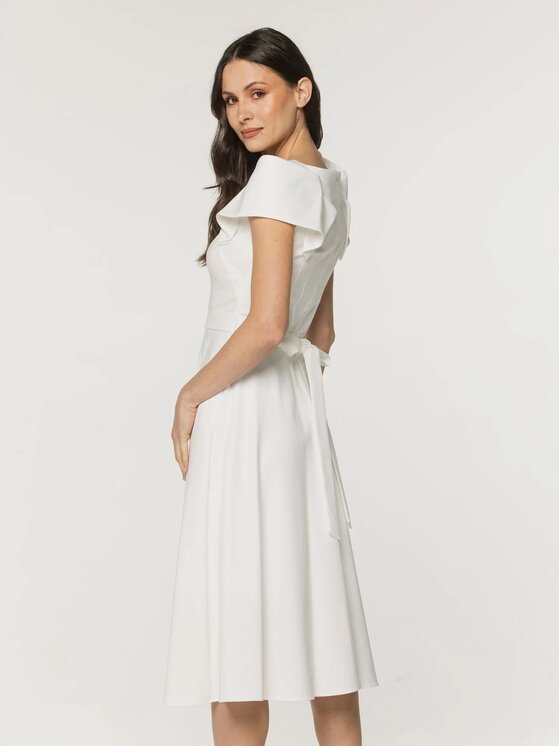 Willsoor Willsoor Sukienka koktajlowa 67956 Biały A-Line Fit