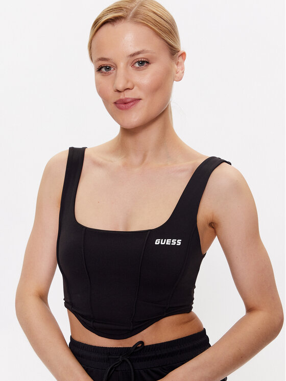 Guess Guess Top Brigit V3GP02 MC04Z Nero Slim Fit