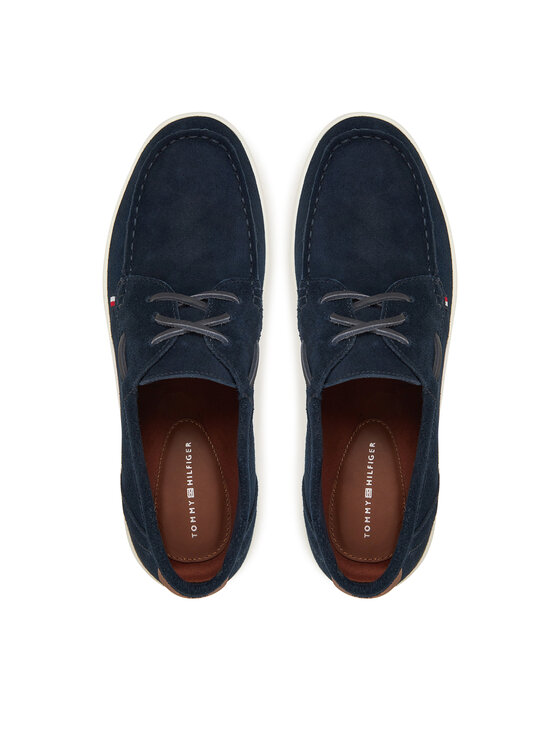 Tommy Hilfiger Tommy Hilfiger Félcipő Modern Light Hybrid Suede Boat S FM0FM05352 Sötétkék