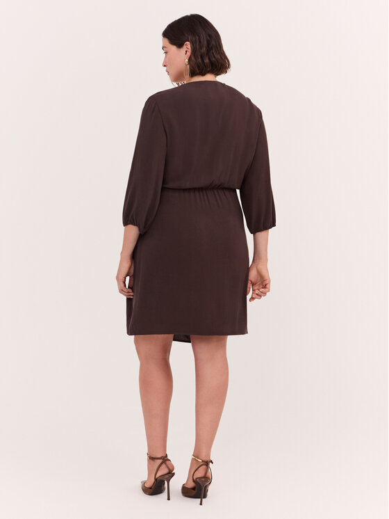 Fiorella Rubino Fiorella Rubino Sukienka codzienna 7083T101766N022 Brązowy Slim Fit