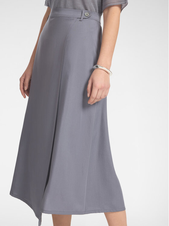 Elena Mirò Elena Mirò Spódnica midi 1060P000080N013 Szary Regular Fit