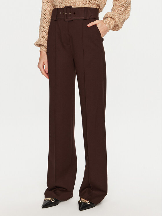 Luisa Spagnoli Luisa Spagnoli Pantaloni din material Osten 540365 Maro Regular Fit