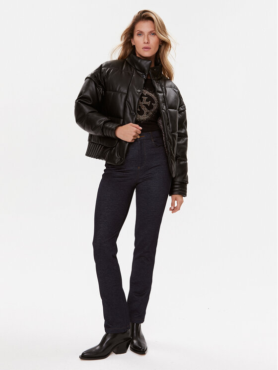 Guess Guess Télikabát Ivana W3BL12 WFSP0 Fekete Regular Fit