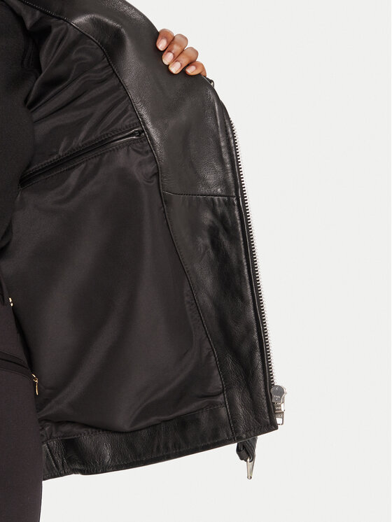 NEW ROCK NEW ROCK Giacca di pelle W-NRLMJ078-S1 Nero Regular Fit
