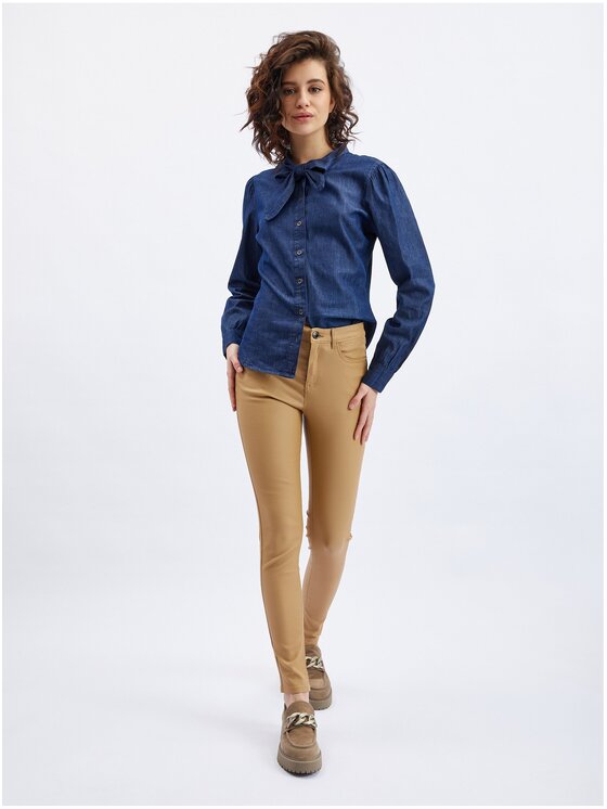 Orsay Orsay Spodnie damskie 319259085000__34 Brązowy Skinny Fit