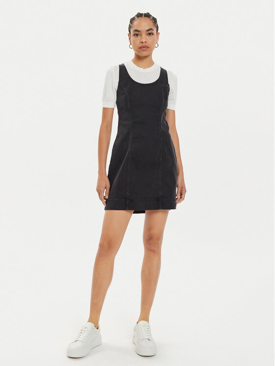 Lee Lee Džínové šaty Foreverfit 112355124 Černá Slim Fit