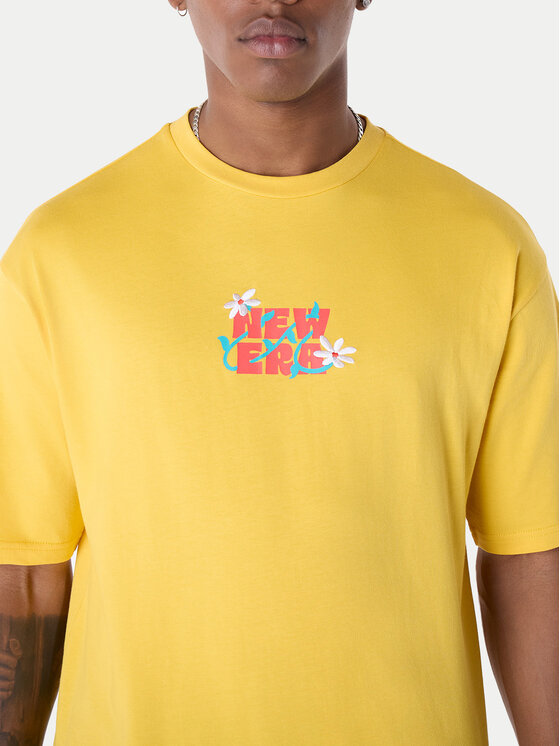 New Era New Era Tricou 60596304 Galben Regular Fit