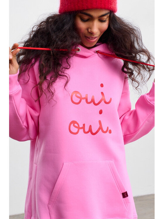 NAOKO NAOKO Bluza Oui Oui Różowy Loose Fit