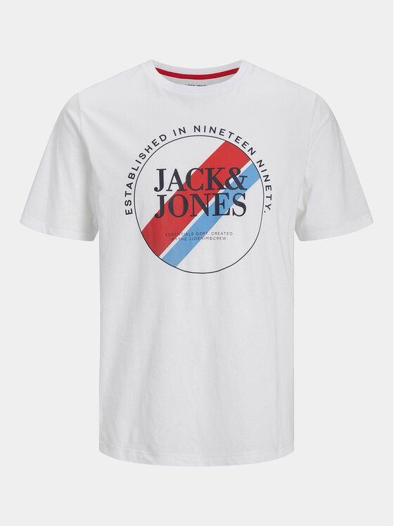 Jack&Jones Jack&Jones Тишърт Loof 12248624 Бял Standard Fit
