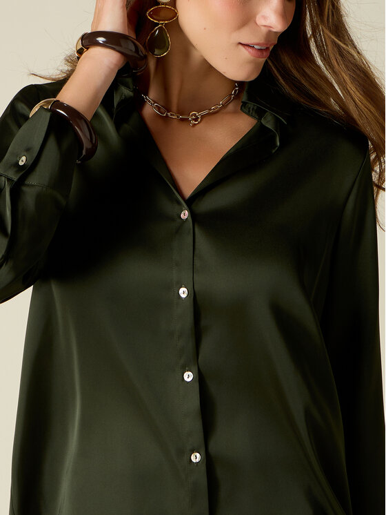 Oltre Oltre Camicia 5374R603185N035 Verde Regular Fit