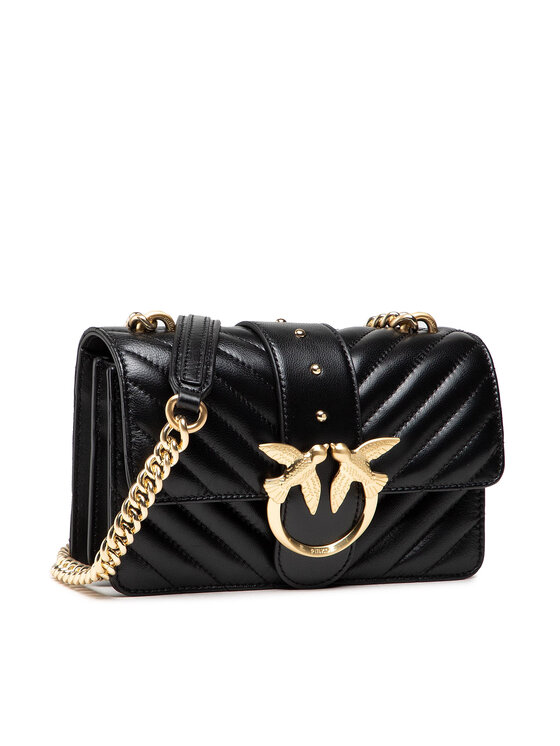 PINKO Pinko Handtasche Love Mini Icon V Quilt 3 Cl AI 21-22 PLTT 1P22BW Y7FY Schwarz