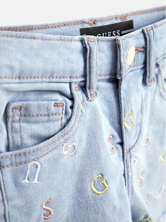 Guess Guess Szorty jeansowe K3GD16 D4CA0 Niebieski Regular Fit