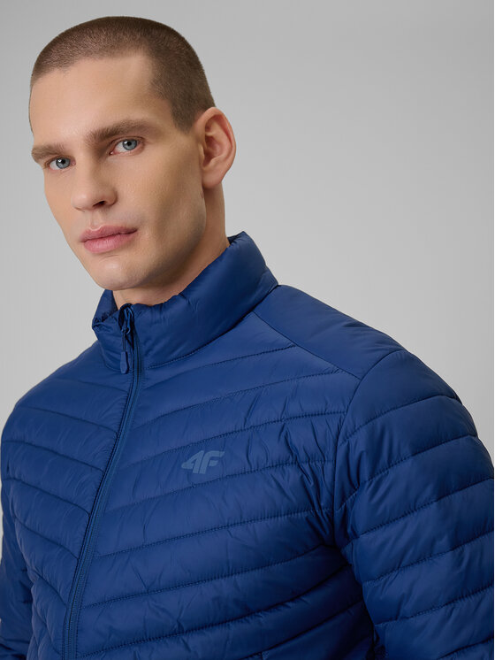 4F 4F Kurtka puchowa BASIC+ Granatowy Regular Fit