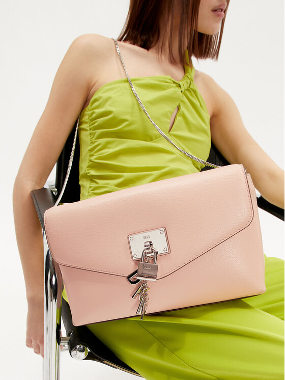DKNY DKNY Дамска чанта Elissa chain Clutch R24GHV17 Розов