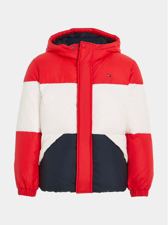 Tommy Hilfiger Doudoune Essential Colorblock KB0KB08559 M Rouge Regular Fit Modivo
