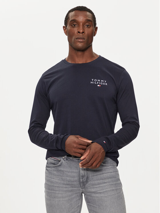 Tommy Hilfiger S dlhými rukávmi UM0UM02984 Tmavomodrá Regular Fit
