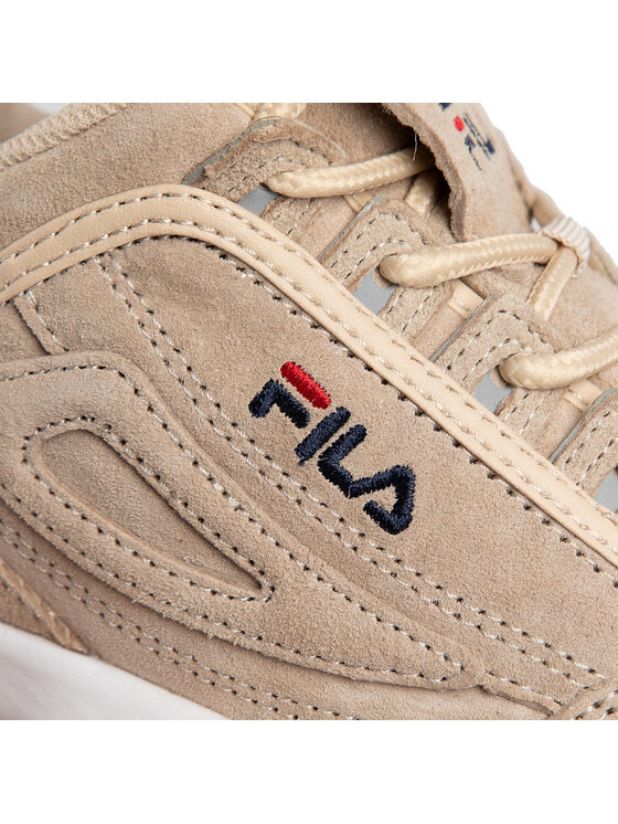 Fila disruptor hot sale beige suede