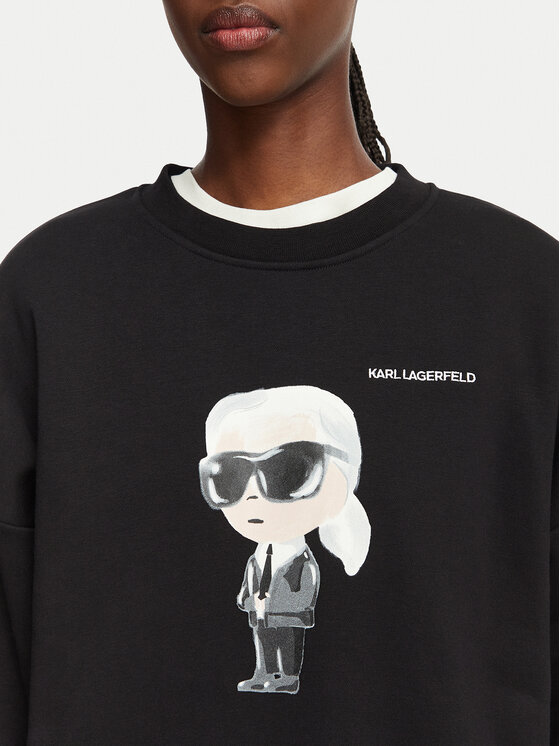 KARL LAGERFELD KARL LAGERFELD Μπλούζα B3W20049 Μαύρο Regular Fit