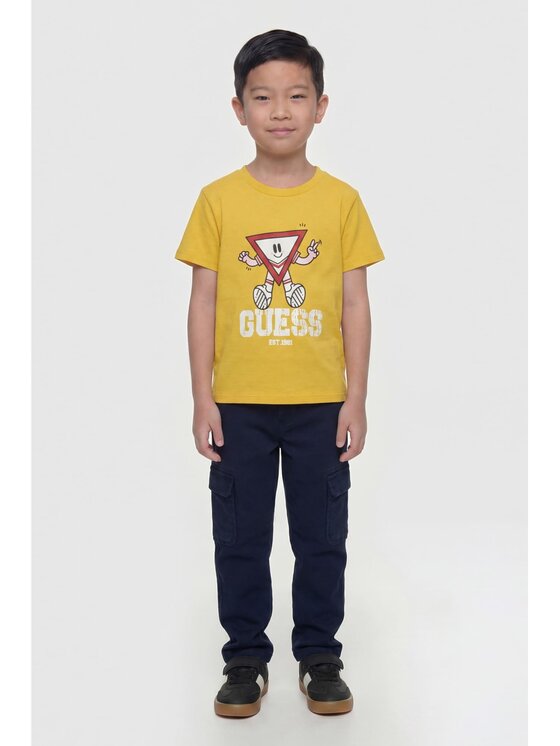 Guess Kids Guess Kids T-Shirt 183053 Żółty Classic Fit