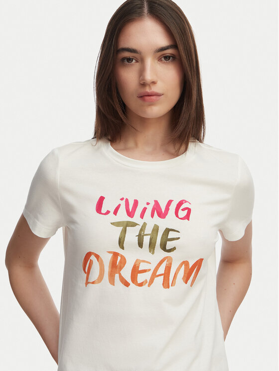 Vero Moda Vero Moda Marškinėliai Jida 10340948 Balta Regular Fit