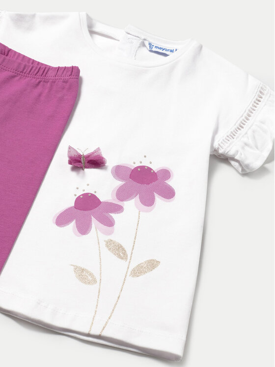 Mayoral Mayoral Completo T-shirt e leggings 1734 Rosa Regular Fit