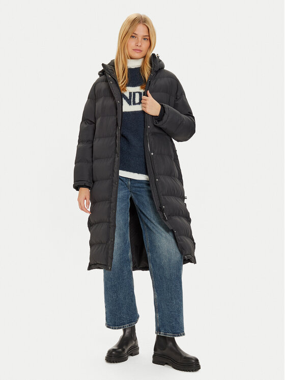 Pepe Jeans Pepe Jeans Žieminė striukė Bibi PL402437 Juoda Loose Fit