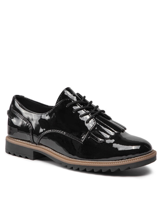 Clarks Oxfordy Griffin Mabel 261555484 Czarny Modivo.pl