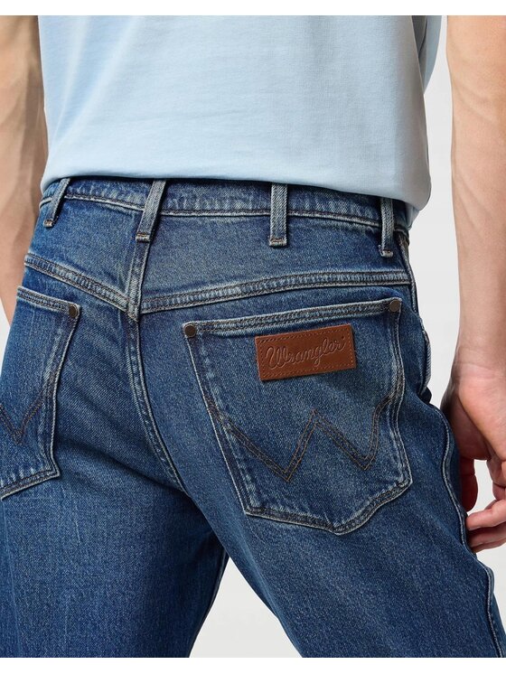 Wrangler Wrangler Jeansy River Niebieski Tapered Fit