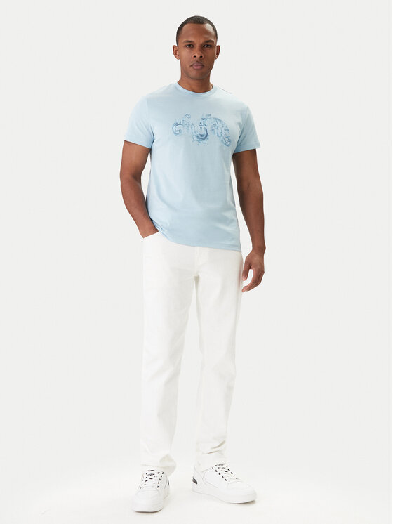 Versace Jeans Couture Versace Jeans Couture T-Shirt 80GAHE02 CJ00E Niebieski Regular Fit