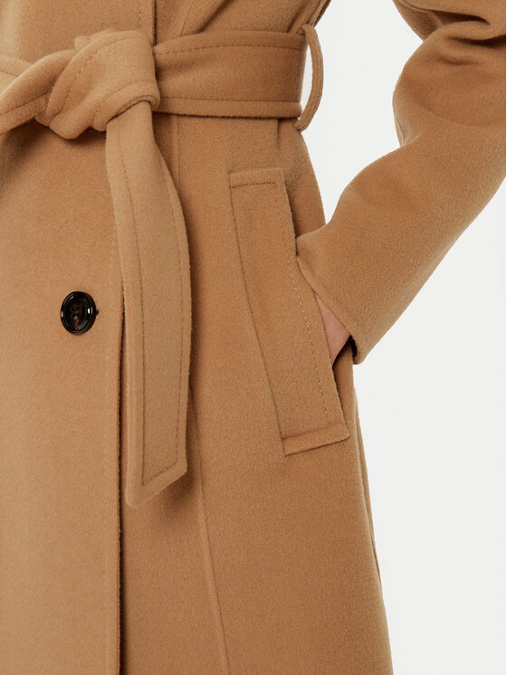 MAX&Co. MAX&Co. Płaszcz wełniany 2516011031200 Brązowy Regular Fit